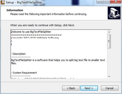 Big Text File Splitter